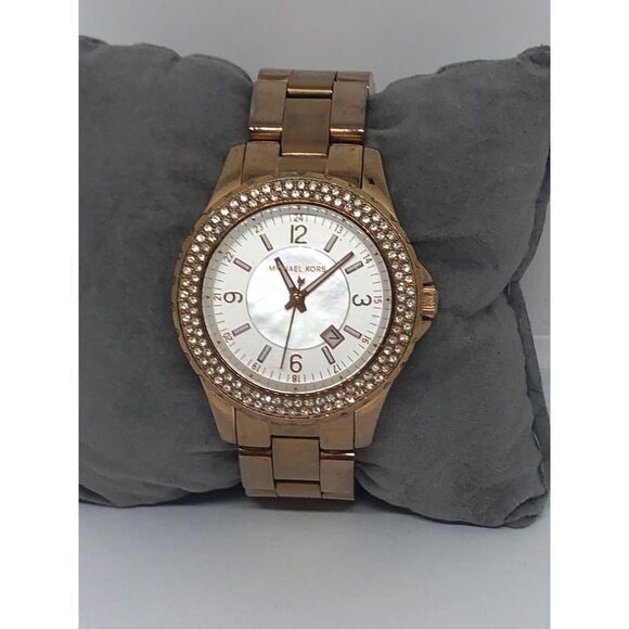 Michael Kors MK5403 Women's Stainless Steel Analog White Dial Quartz Watch LB171 - Picture 1 of 9
